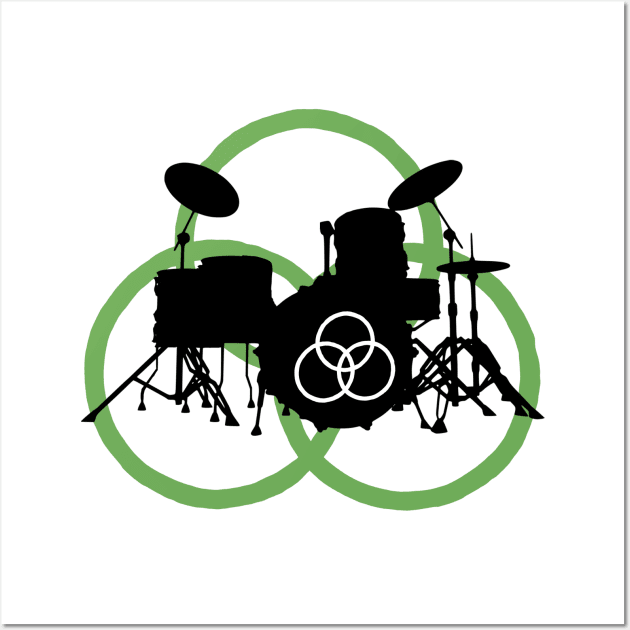 Drums Bonzo Moby Drummer Drumset Drumkit Symbol Gifts For Drummers Wall Art by blueversion